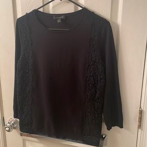 Black Ann Taylor sweater with lace